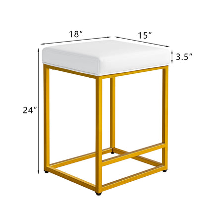 Furmax 24" Upholstered Counter Stool Bar Stool with Footrest
