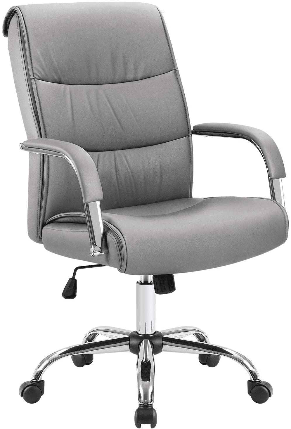 Furmax Office Chair Pu Leather Material Ergonomic 360 Degree Rotatable Waist Support, Leather Wrapped Armrest