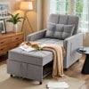 Furmax Adjustable Sofa Chair Bed Convertible Sleeper Sofa Chair 3 in 1 for Living Room