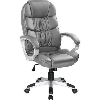 Furmax High Back Office Adjustable Ergonomic Desk Padded Armrests Executive PU Leather Swivel Task Chair with Lumbar Support