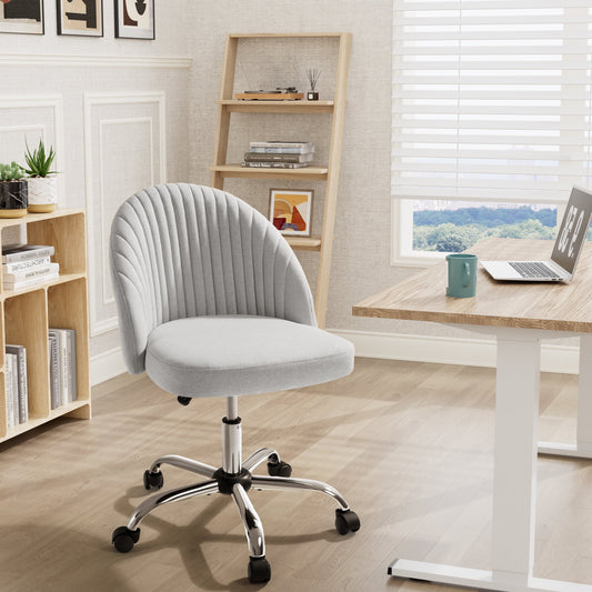 Furmax Home Office Chairs with Adjustable Height, Comfortable Swivel Rolling Chair for Office Study Bedroom Living Room