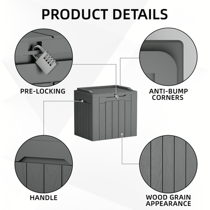 Furmax 31 Gallon Deck Box Outdoor Storage Box Patio Storage Furniture