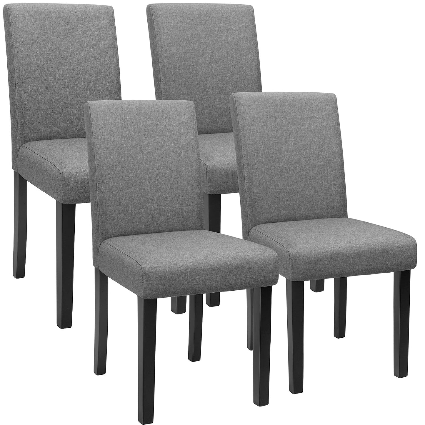 Furmax 4-Piece Upholstered Dining Chair with Wooden Legs, Fabric