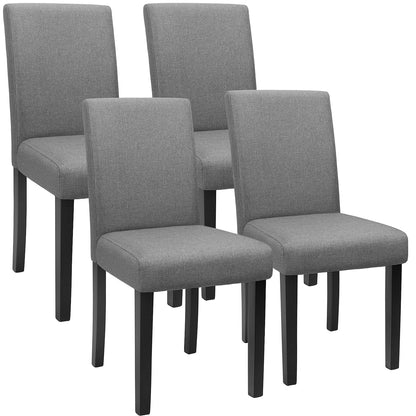 Furmax 4-Piece Upholstered Dining Chair with Wooden Legs, Fabric