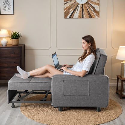 Furmax Adjustable Sofa Chair Bed Convertible Sleeper Sofa Chair 3 in 1 for Living Room