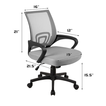 Furmax Mid Back Home Office Chair Mesh Desk Chair Ergonomic Swivel Task Chair with Lumbar Support