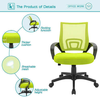 Furmax Mid Back Home Office Chair Mesh Desk Chair Ergonomic Swivel Task Chair with Lumbar Support