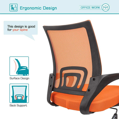 Furmax Mid Back Home Office Chair Mesh Desk Chair Ergonomic Swivel Task Chair with Lumbar Support