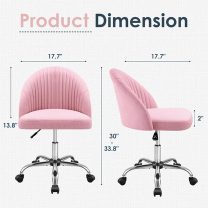 Furmax Home Office Chairs with Adjustable Height, Comfortable Swivel Rolling Chair for Office Study Bedroom Living Room