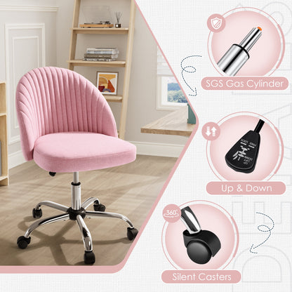 Furmax Home Office Chairs with Adjustable Height, Comfortable Swivel Rolling Chair for Office Study Bedroom Living Room