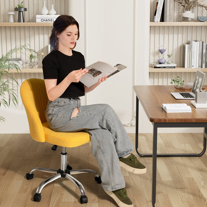 Furmax Home Office Chairs with Adjustable Height, Comfortable Swivel Rolling Chair for Office Study Bedroom Living Room