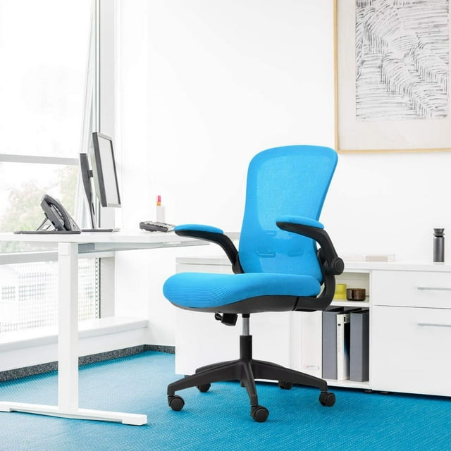 Furmax Office Chair Mesh Desk Chair with Adjustable Arms Ergonomic Computer Chair Rolling Chair with Back and Lumbar Support