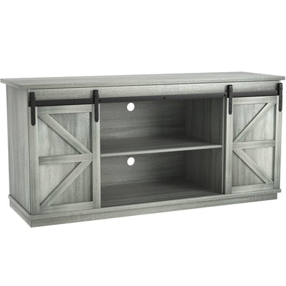Furmax Modern Farmhouse Barn Door TV Stand for TVs up to 65"
