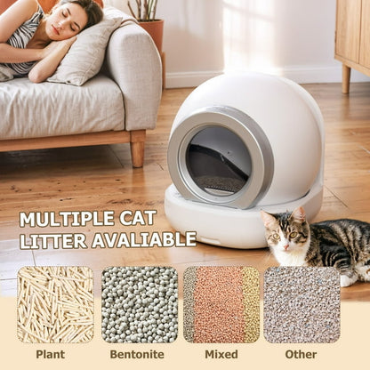 Furmax Automatic Self Cleaning Cat Litter Box with App Control Support WiFi, Intelligent Radar Smart Auto Litter Box with Liner