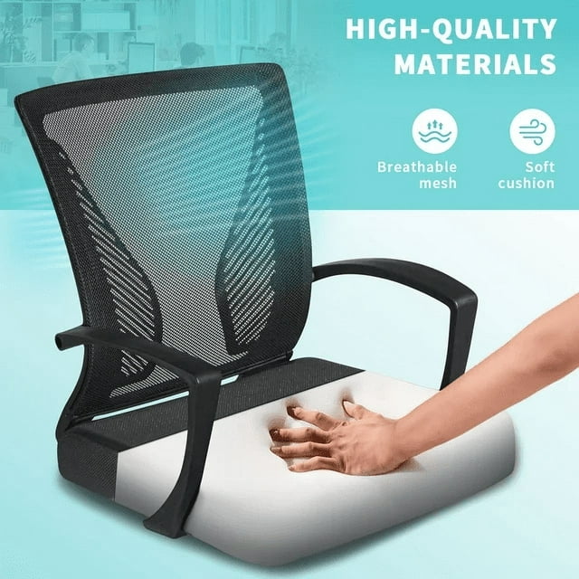 Furmax Manager's Chair with Swivel & Lumbar Support, 265 lb. Capacity, Black