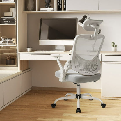 Furmax Office Chair with Lumbar Support Breathable Mesh Ergonomic Office Chair Adjustable Height Computer Chair with Armrests & Casters