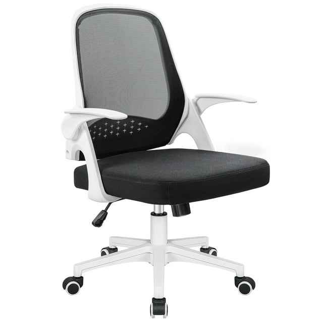 Furmax Home Office Chair Mesh Computer Chair Ergonomic Task Desk Chairs with Flip-up Arms and Adjustable Height