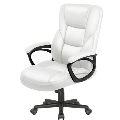 Furmax High-back Executive Office Chair With Lumbar Support Height Adjustable Swivel Seat PU Leather