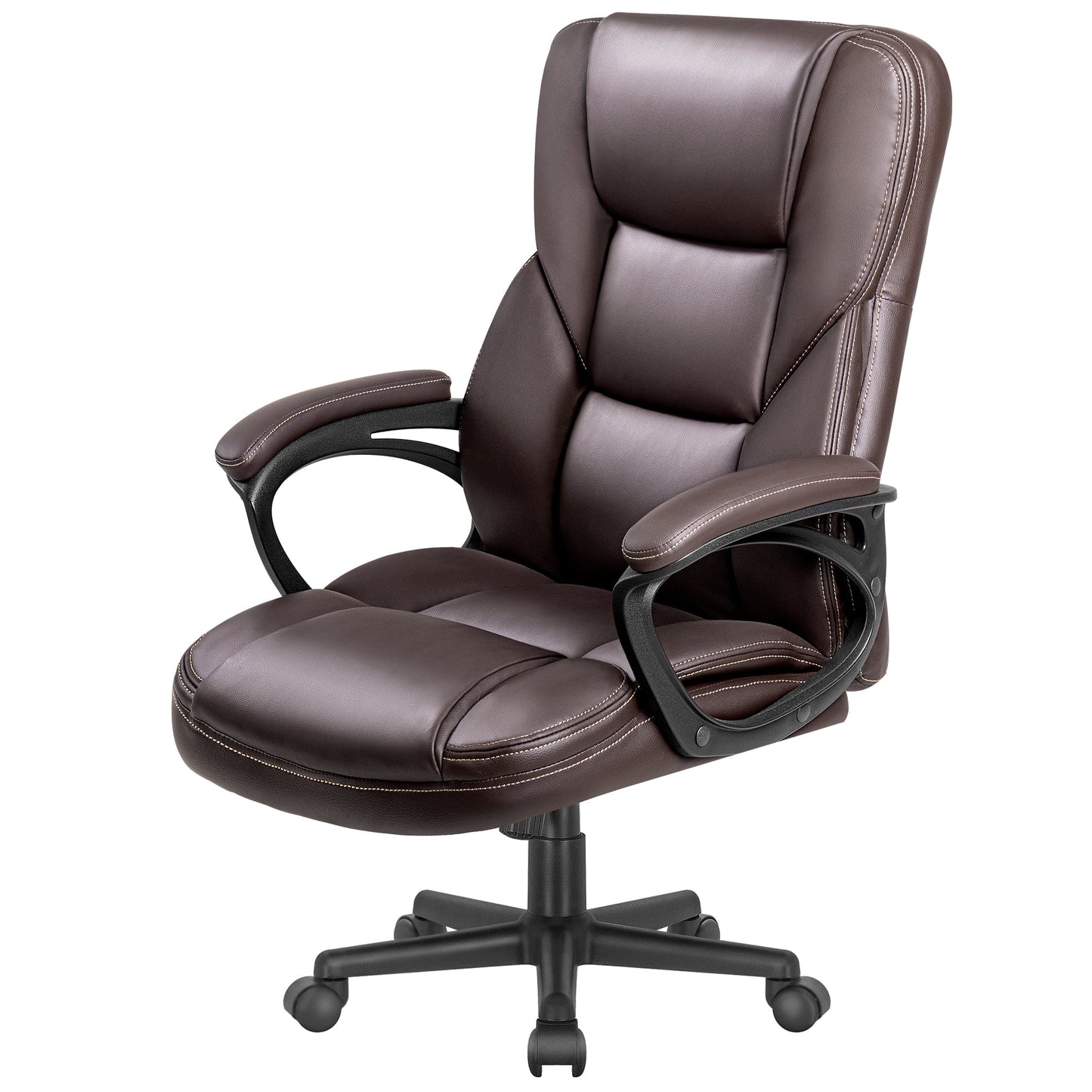 Furmax High-back Executive Office Chair With Lumbar Support Height Adjustable Swivel Seat PU Leather