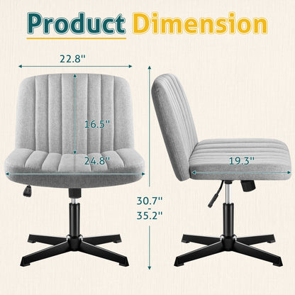 Furmax Modern Padded Office Chair Wide Home Office Desk Chair Height Adjustable Computer Task Chair