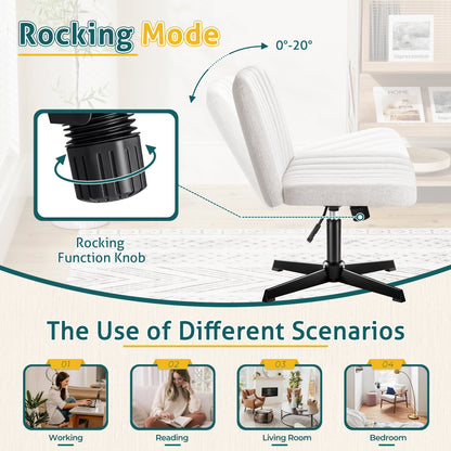 Furmax Modern Padded Office Chair Wide Home Office Desk Chair Height Adjustable Computer Task Chair with a Stool for Footrest