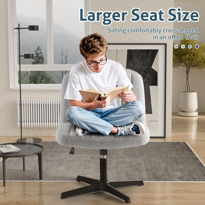 Furmax Modern Padded Office Chair Wide Home Office Desk Chair Height Adjustable Computer Task Chair with a Stool for Footrest