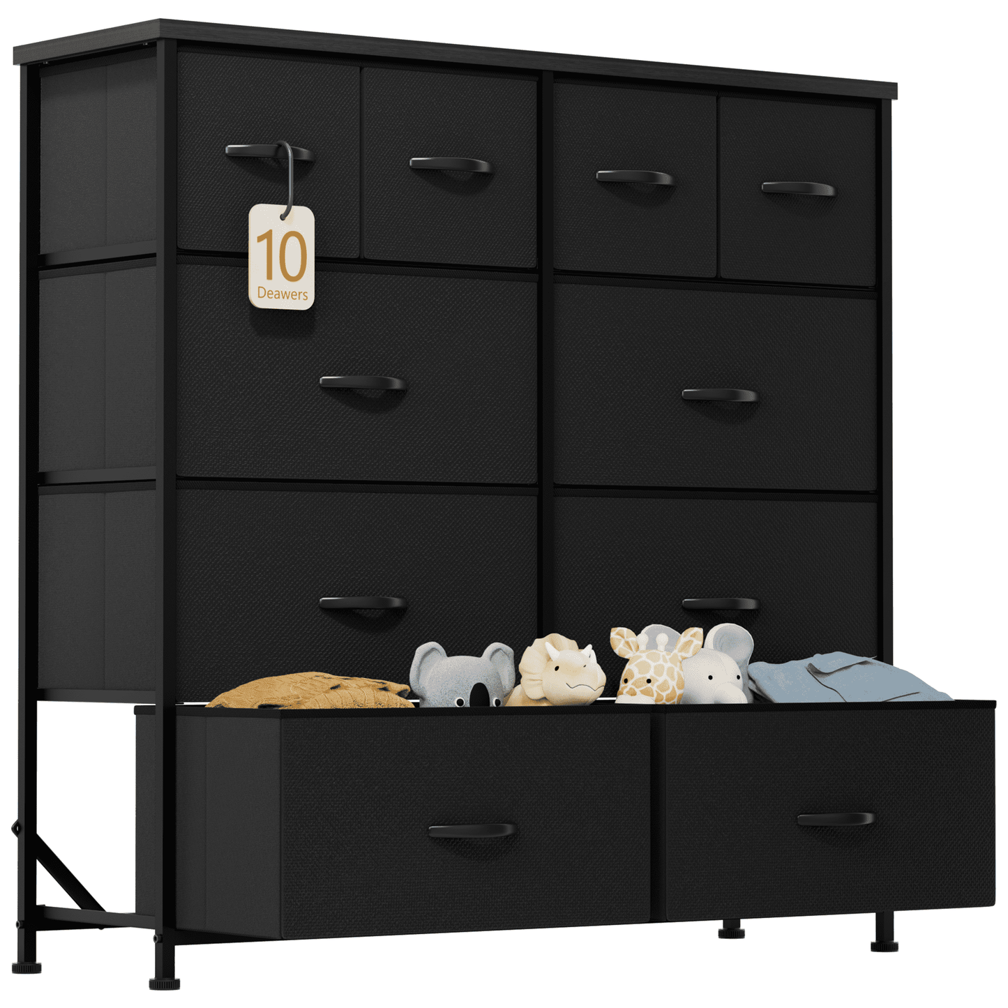 Furmax Fabric Dresser with 7 Drawers, Chest of Drawers for Bedroom, Closet, Entryway, Nursery