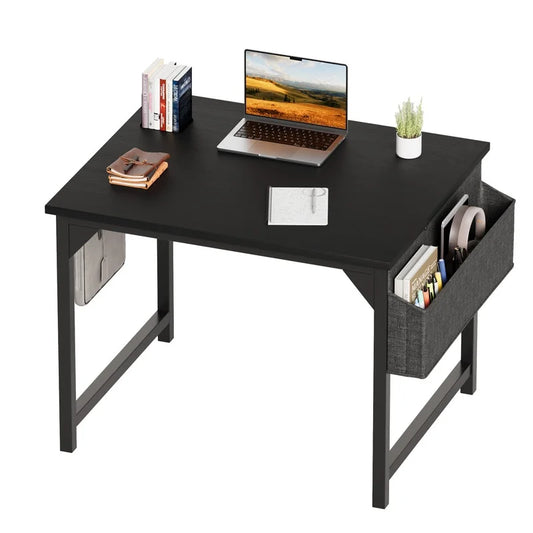 Furmax 32 Inch Office Desk Modern Computer Desk with Storage Bag Writing Table with Headphone Hook