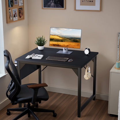 Furmax 32 Inch Office Desk Modern Computer Desk with Storage Bag Writing Table with Headphone Hook