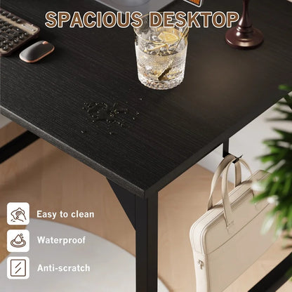Furmax 32 Inch Office Desk Modern Computer Desk with Storage Bag Writing Table with Headphone Hook