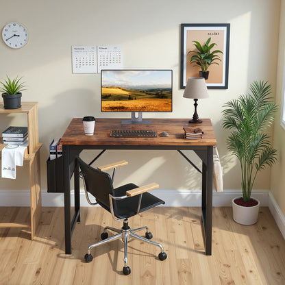 Furmax 32 Inch Office Desk Modern Computer Desk with Storage Bag Writing Table with Headphone Hook
