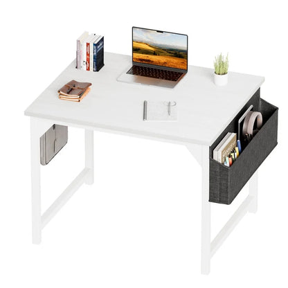 Furmax 32 Inch Office Desk Modern Computer Desk with Storage Bag Writing Table with Headphone Hook