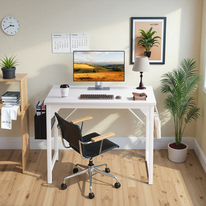 Furmax 32 Inch Office Desk Modern Computer Desk with Storage Bag Writing Table with Headphone Hook