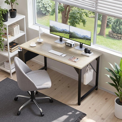 Furmax 32 Inch Office Desk Modern Computer Desk with Storage Bag Writing Table with Headphone Hook