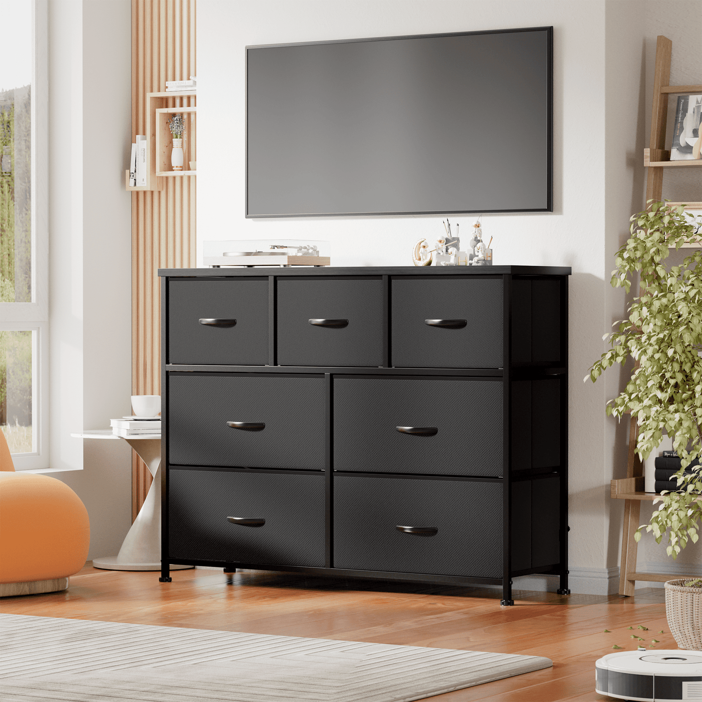 Furmax Fabric Dresser with 7 Drawers, Chest of Drawers for Bedroom, Closet, Entryway, Nursery