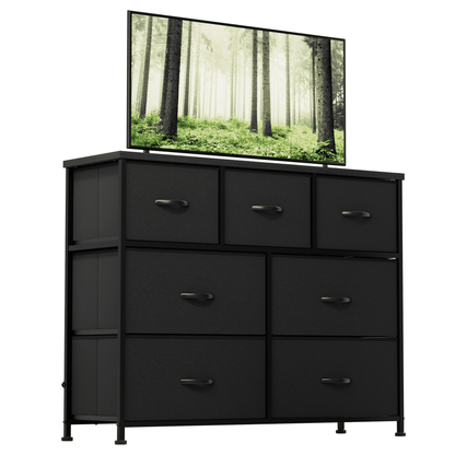Furmax Fabric Dresser with 7 Drawers, Chest of Drawers for Bedroom, Closet, Entryway, Nursery