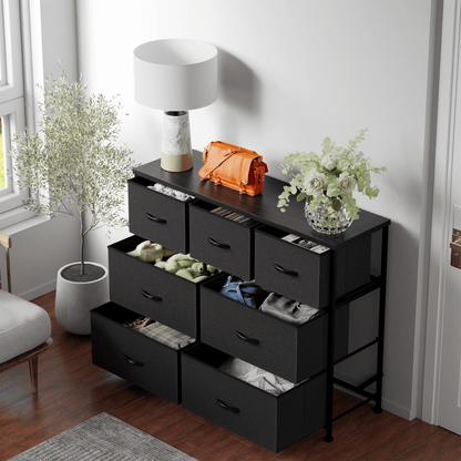 Furmax Fabric Dresser with 7 Drawers, Chest of Drawers for Bedroom, Closet, Entryway, Nursery