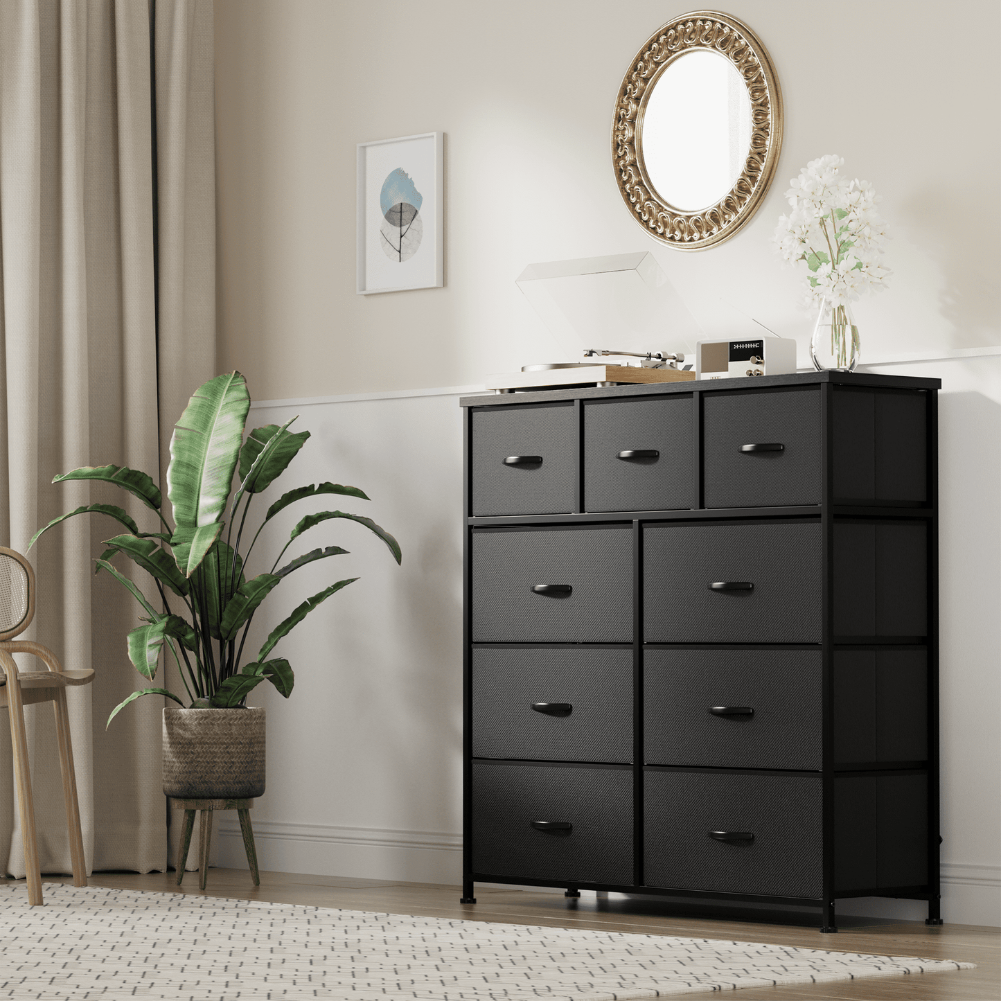 Furmax Fabric Dresser with 7 Drawers, Chest of Drawers for Bedroom, Closet, Entryway, Nursery